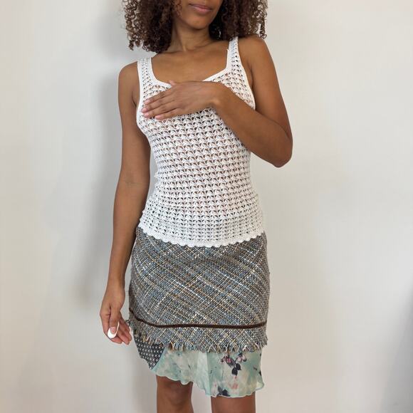 Vintage Euro crochet tank top (S) - Picture 6 of 7